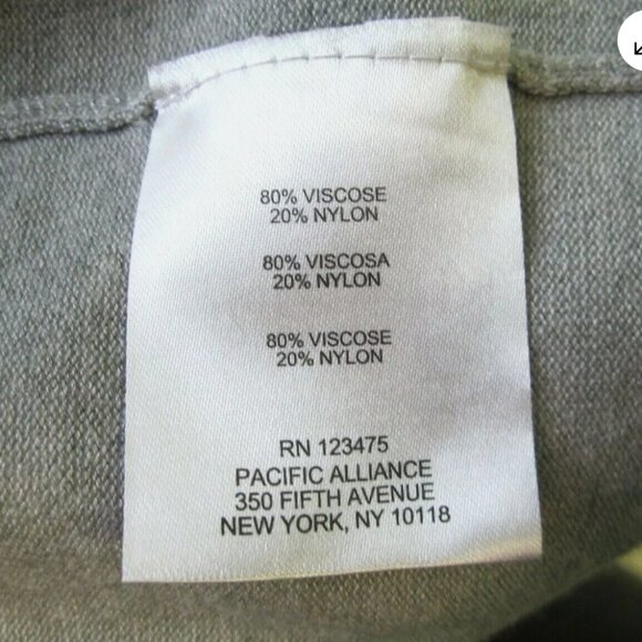 Ellen Tracy GRAY viscose nylon Cardigan Duster Drop Shoulder Pockets M worn once - Picture 7 of 8